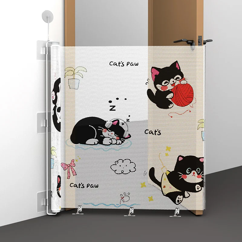 Anti-bottom Drill Pet Telescopic Door Fence Anti-cat Running Out The Door Fence Anti-jump Partition Fence Door Cat Door Baffle