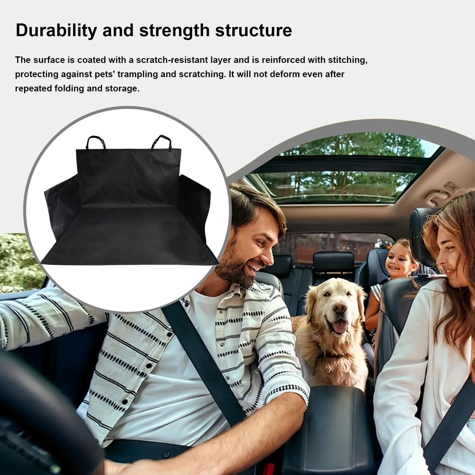 

Dog Seat Cover Dog Cover Car Seat Protector Non-Slip Dustproof Pad Protector With Storage For Long Trips Easy Cleaning Truck