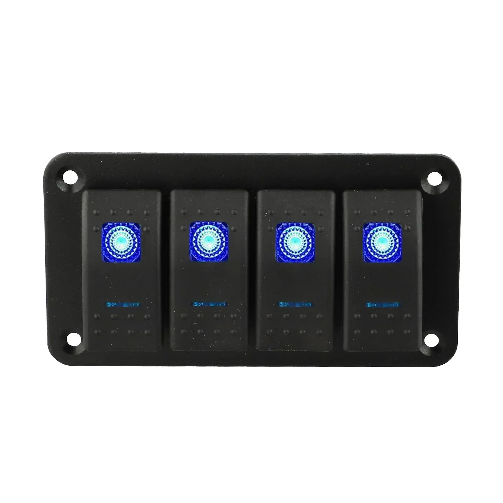105*68*73mm Blue Rocker Switch 5 Pin SPST Rocker Switch Panel Indicator Light 12V 24VDC Switch Straightforward On Off Function