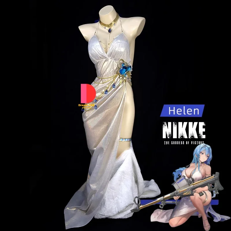 

Game Goddess of Victory: Nikke Helm Cosplay Costume High Quality Pretty Anime Clothes Evening Sexy Dress Role Play Halloween