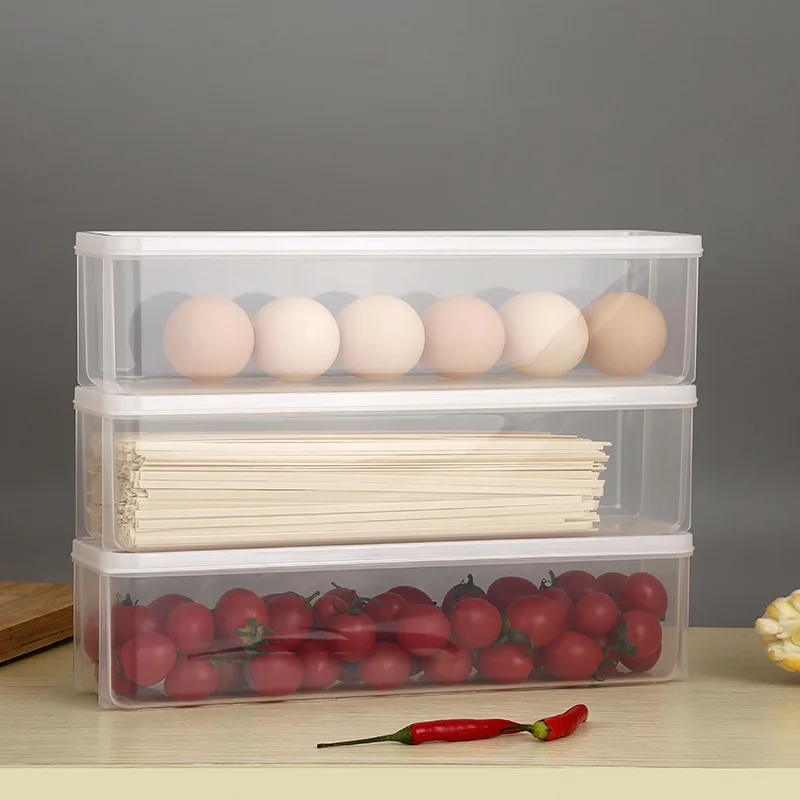 

LMM kitchen fruit and vegetable fresh-keeping box plastic storage box refrigerator storage finishing transparent