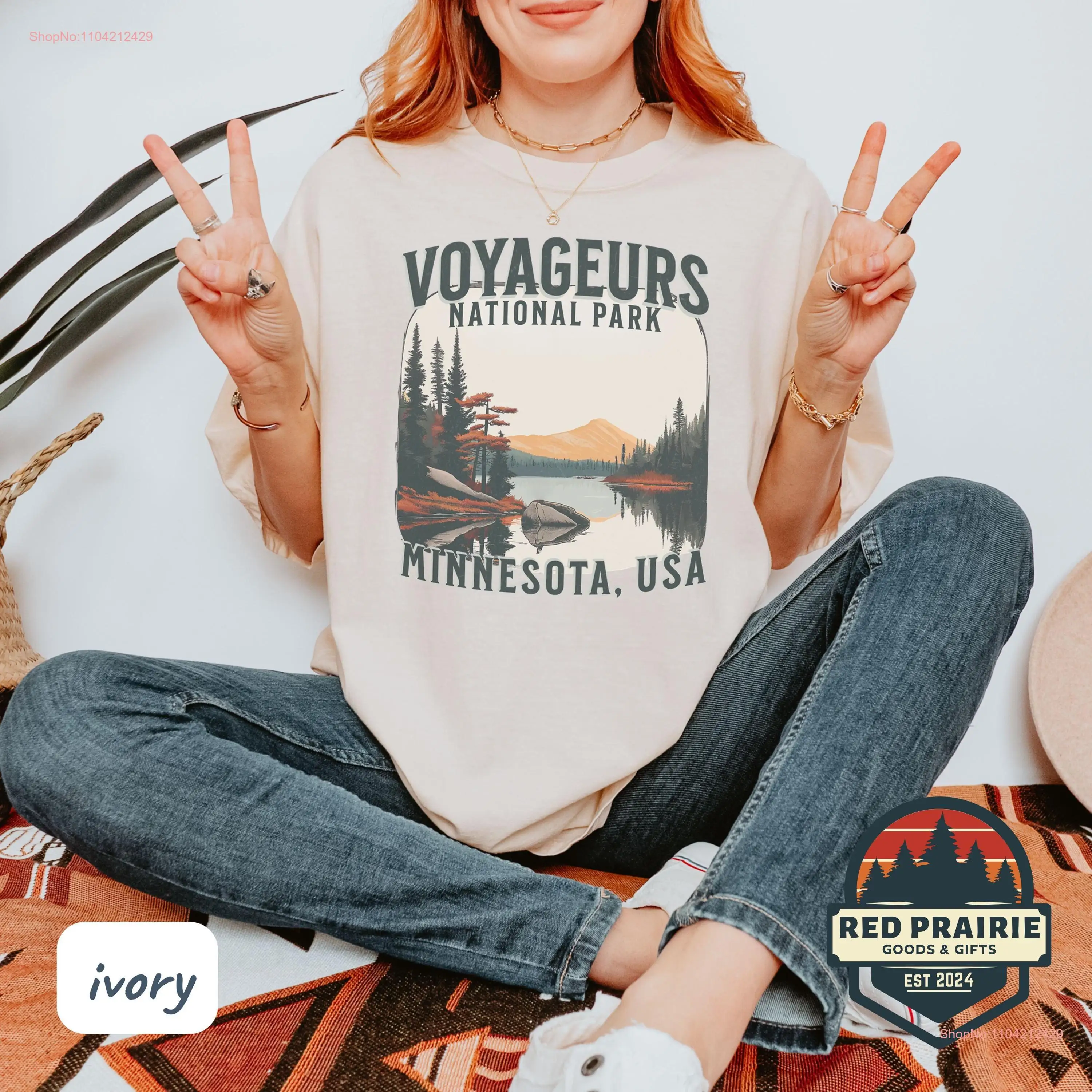 Voyageurs National Park T Shirt Comfort Colors Granola Girl Retro US Parks Minnesota Traveler Ranger