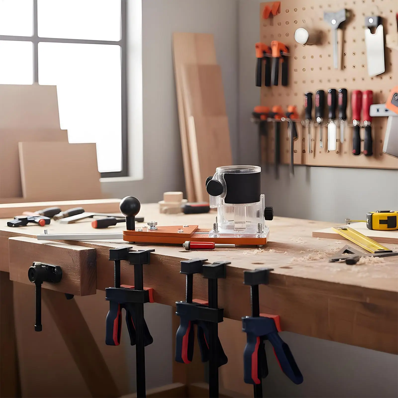 Router Circle Cutting Jig Adjustable Guide Template Tool Circle Router Jig For Woodworkers Work Indoor Outdoor Home Workshop