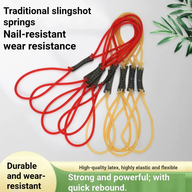 High Elastic Round Tubular Slingshot Latex Bands Random Color Catapult Elastic Tubes for Outdoor Target Shooting