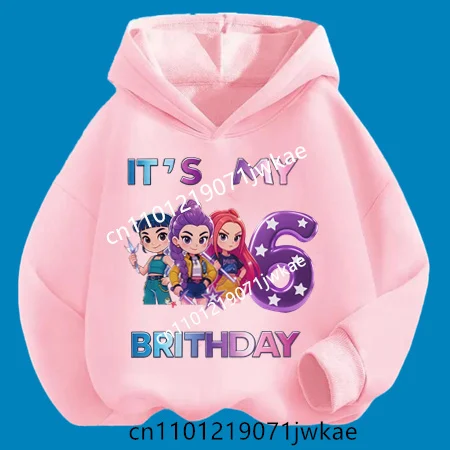 KPop Demon Hunters Figure 3-9 Hoodie for Children Birthday Figure Top Boys Girls Clothes Cartoon Sweatshirt Kids  Clothing Gift