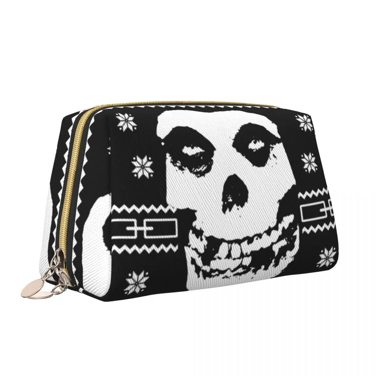 Custom Punk Rock Band Misfits Travel Cosmetic Bag Women Makeup Toiletry Organizer Ladies Beauty Storage Dopp Kit