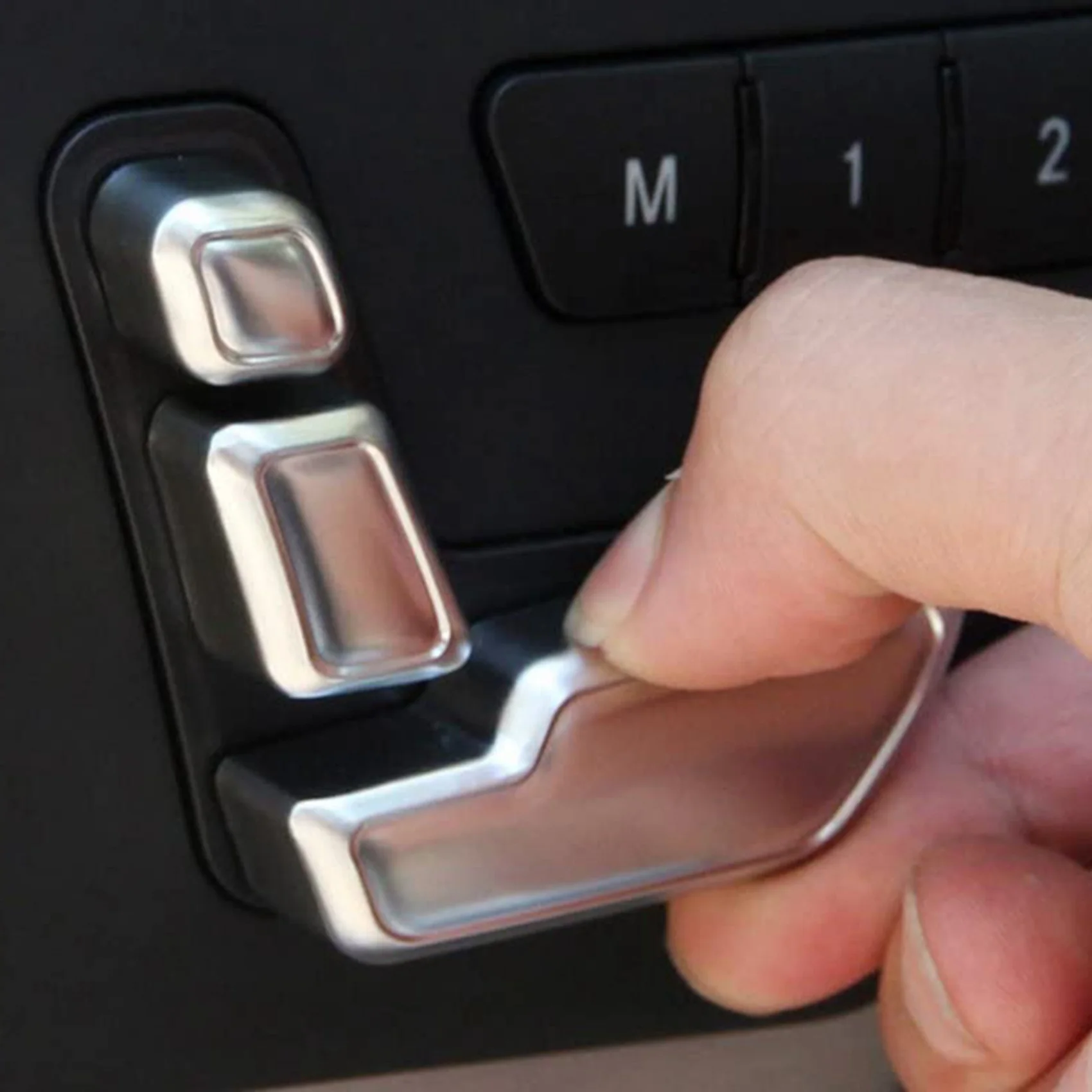 

12X для Mercedes Benz C E GLK GL ML, кнопка регулировки автомобильного сиденья, крышка переключателя, декоративная наклейка, аксессуары-L94A