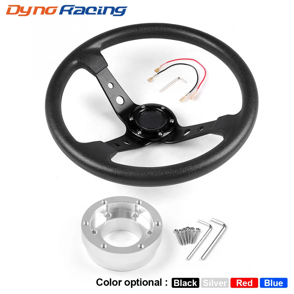 

14inch 350mm PU Leather Car Racing Steering Wheel With Adapter Plate 70mm PCD For Logitech G29 G920 G923 For Racing Game