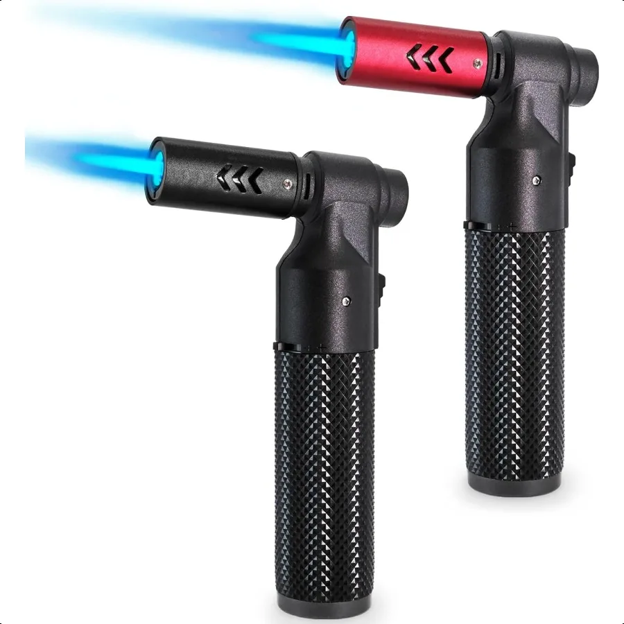 

2 упаковки, бутановая зажигалка с большим струйным пламенем, многоразовая портативная бутановая горелка, регулируемая мини-ламповая горелка для кемпинга, гриля Culinar