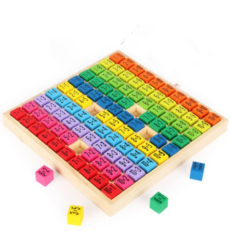 Early Stage Puzzle Subsidiary Math 99 Multiplication Toy Kids Montessori Educational Wooden Multiplication Table Educational Toy