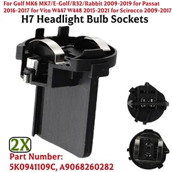2pcs H7 Headlight Bulb Socket Retainer Holder Adapter For Mercedes For Benz Vito W447 W448 W906 5K0941109C A9068260282