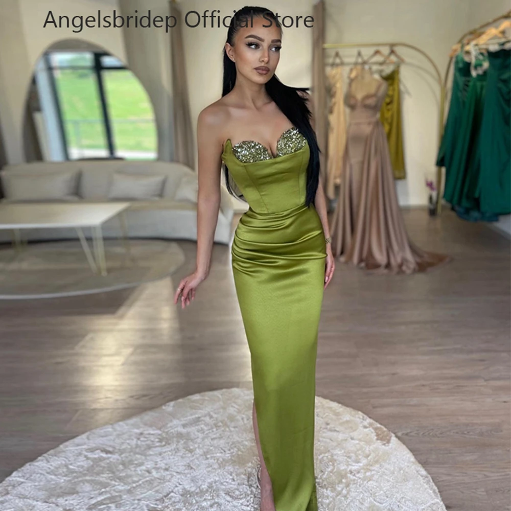 

Angelsbridep Sparkly Crystals Evening Dresses Formal Party Dresses Sweetheart Mermaid Evening Gowns Vestidos De Noche Prom Gowns