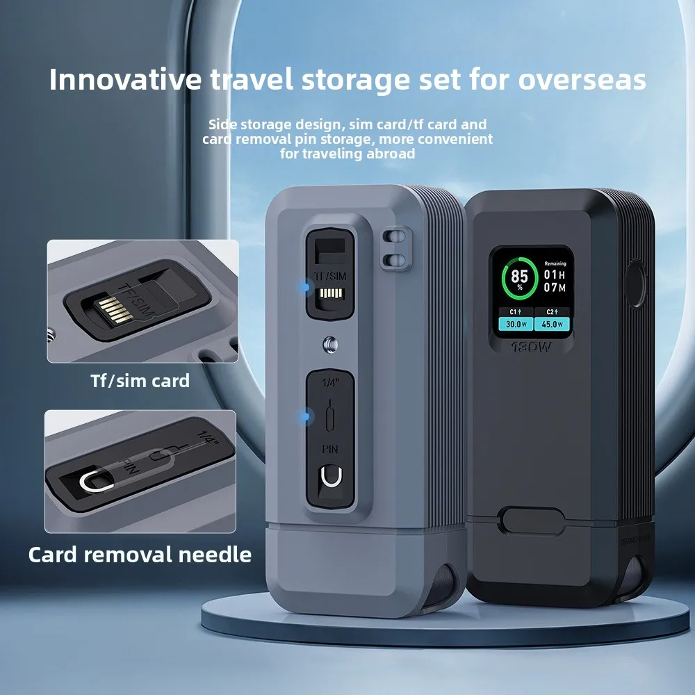 

For Anker Prime 12000 MAh 130W - Shockproof Silicone Storage Bag TF/SIM Slot Equipped Case For Power Bank Travel