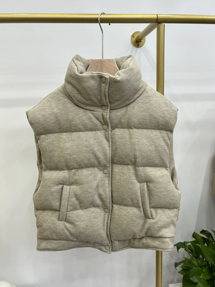 Streetwear Coltrui Mouwloos Vest Voor Dames 2024 Herfst Winter Warm 90% Wit Eend Donsjack Oversized Vest Dj070