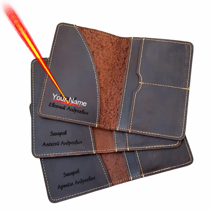 Travel Accessories Genuine Leather Personalized Passport Cover Leather Passport Cover Personalized Logo passport holder