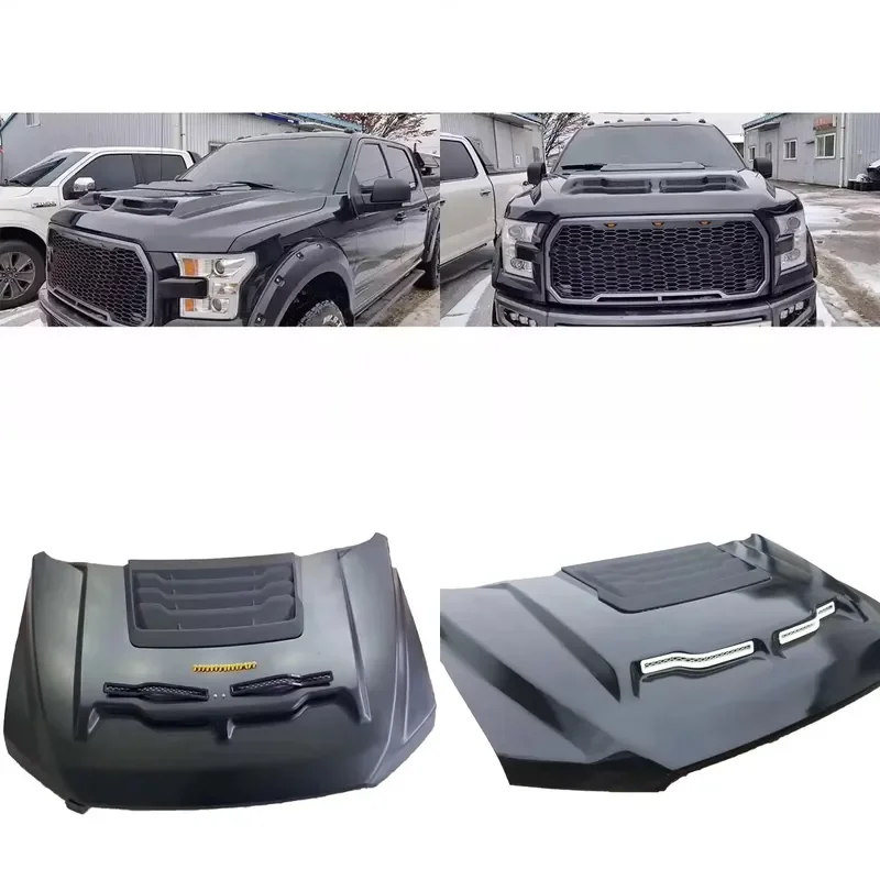 

【CHIMU HOME】Offroad Front Hood Scoop Cover for F-150 Shelby 2015-2020 Performance Engine Cowl Hood Shell