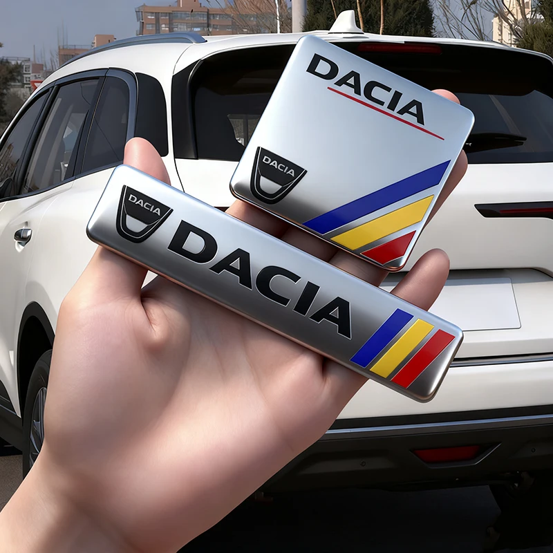 3d alumínio emblema do carro emblema traseiro tronco adesivo para dacia logan sandero espanador lodgy primavera jogger dokker stepway rs acessórios