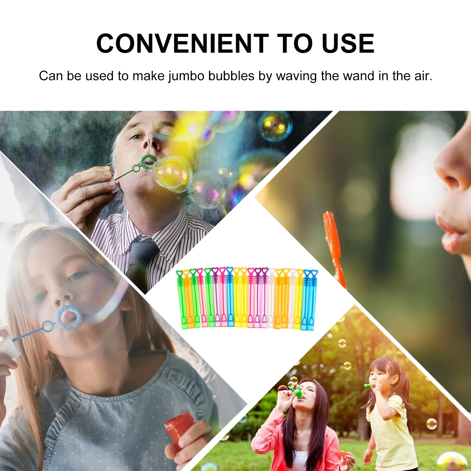

20 Pcs Love Bubble Tube Wands for Kids Party Favor Wedding Bubbles Favors Plastic Baby