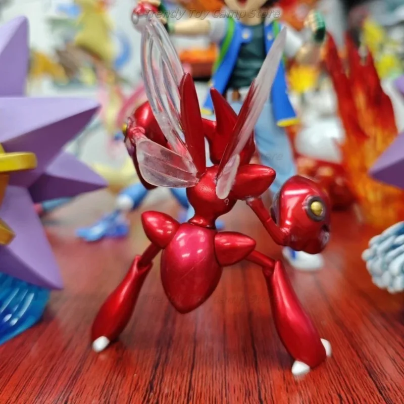 

【In Stock】9cm/3.54inch Anime Pokemon Scizor Figure Mantis Action Figure PVC Statue Desktop Ornament Collection Model Toys Gifts
