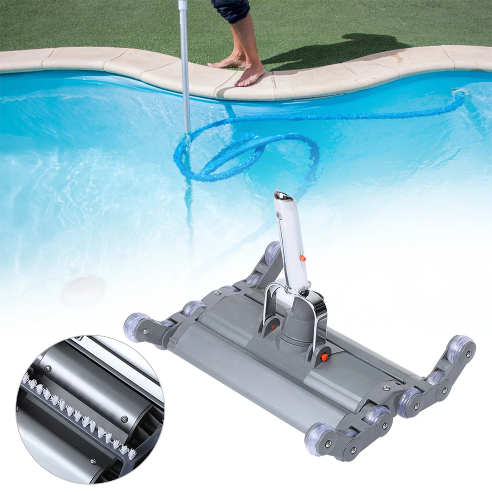 

14in Swimming Pool Aluminum Alloy Vacuum Cleaner Dirt Suction Head Pool Cleaning Equipment Pool Suction Head Pool Vacuum Cleaner