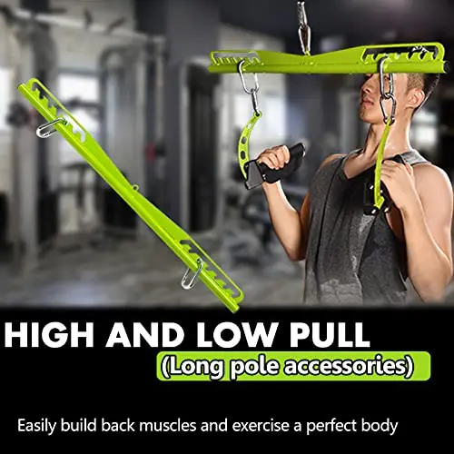 Fitness LAT Pull Down T/V Bars Back Strength Training Handle Cable Machine Attachment Biceps Triceps Arm Exercise Accessories