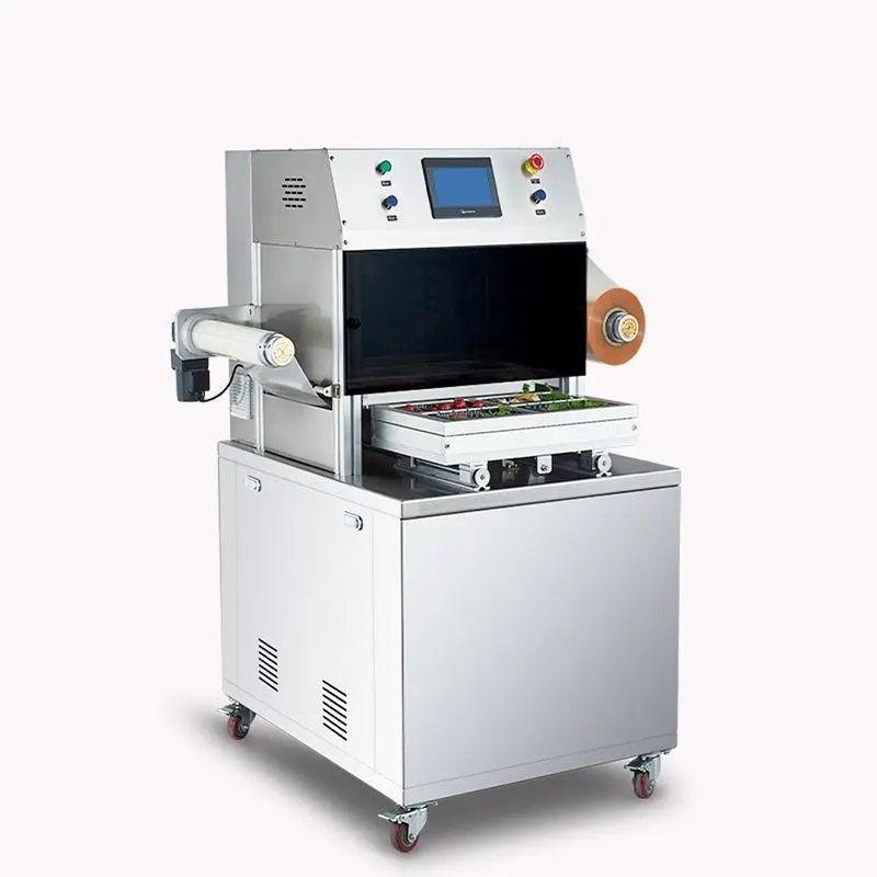 Lunch box sealing machine Commercial vacuum filling nitrogen automatic vertical modified atmosphere fresh-keeping