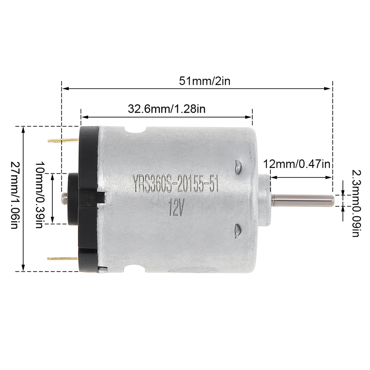 RS360 12V 12000RPM Động Cơ DC Tốc Độ Cao Bàn Chải Carbon Micro Động Cơ Cho Tự Làm Đồ Chơi Máy Sấy Tóc Quạt Điện