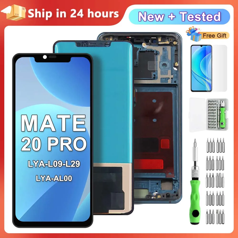 AAA+ For Huawei Mate 20 Pro Lcd Touch Screen With Frame For Huawei Mate 20Pro Digitizer Assembly Replacement 100% Tested