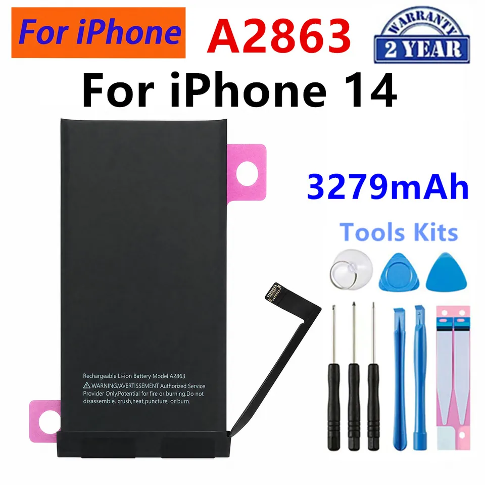 Batería de repuesto nueva A863 A2866 A2830 para iPhone 14 Plus, iPhone 14 Pro Max + herramientas 2