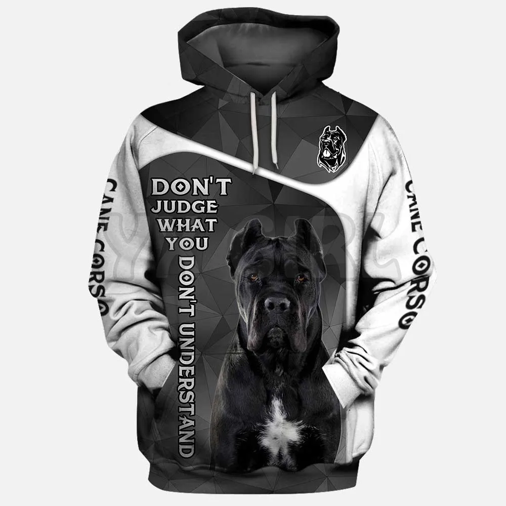 Don't Judge What You Dont Understand Pitbull  3D Printed Hoodies  Unisex Pullovers Funny Dog Hoodie Casual Street Tracksuit