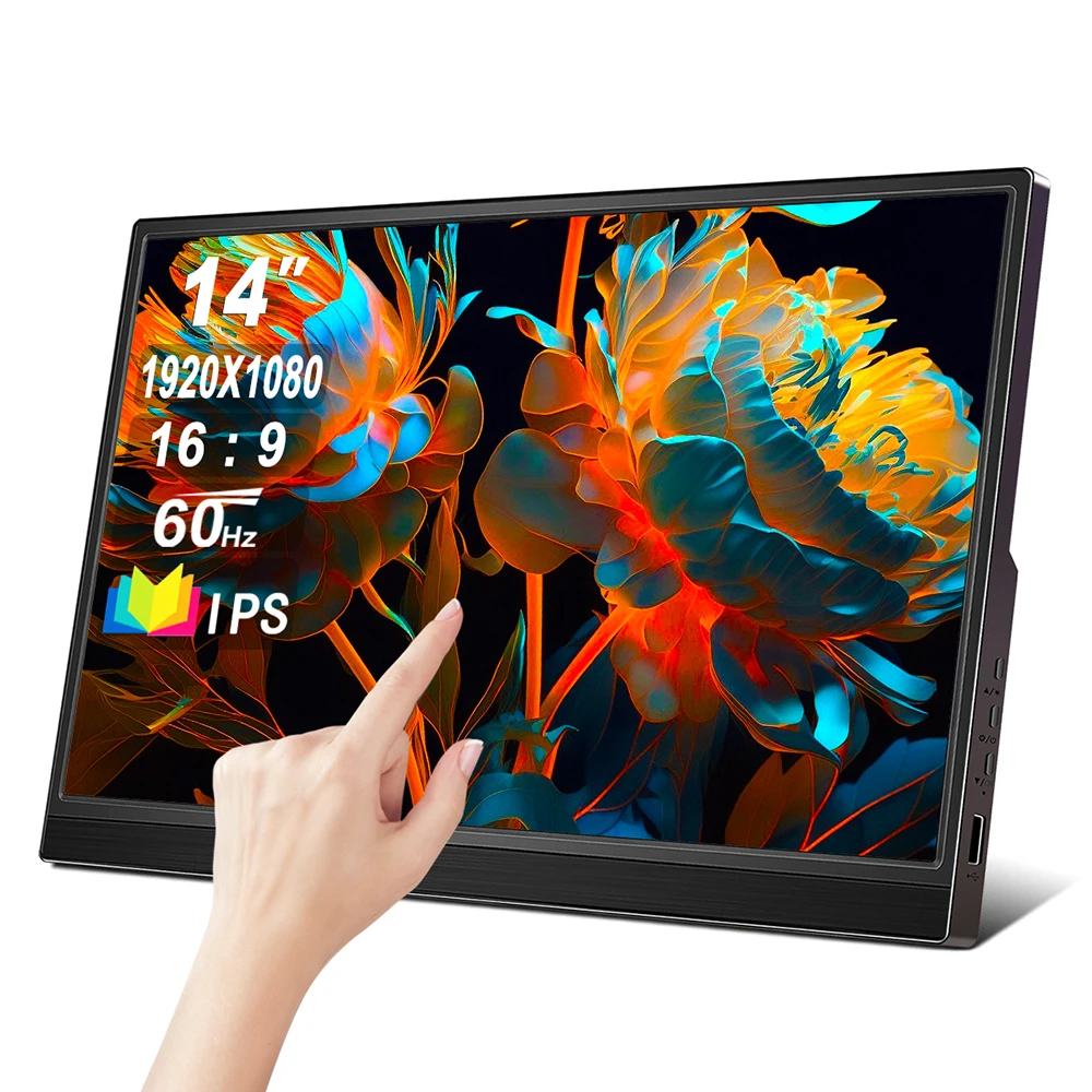 15,6/14 inch touchscreen draagbare monitor FHD 1080P IPS tweede scherm USB-C HDMI reismonitor met speakers voor laptop pc telefoon