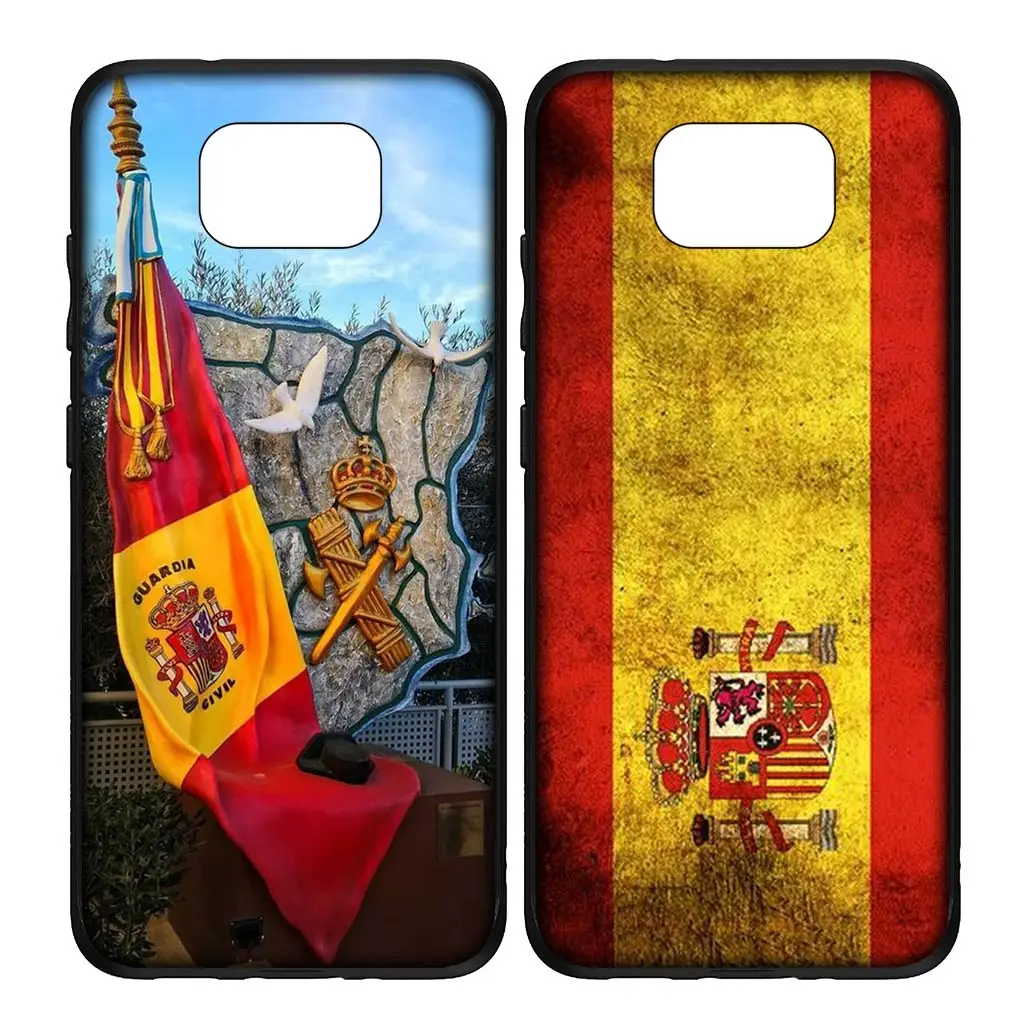 Spain Flag Cover Phone Case for Samsung Galaxy S24 S23 Fe Ultra Plus A05 A55 A35 A24 A25 A15 M55 Flexible Coque