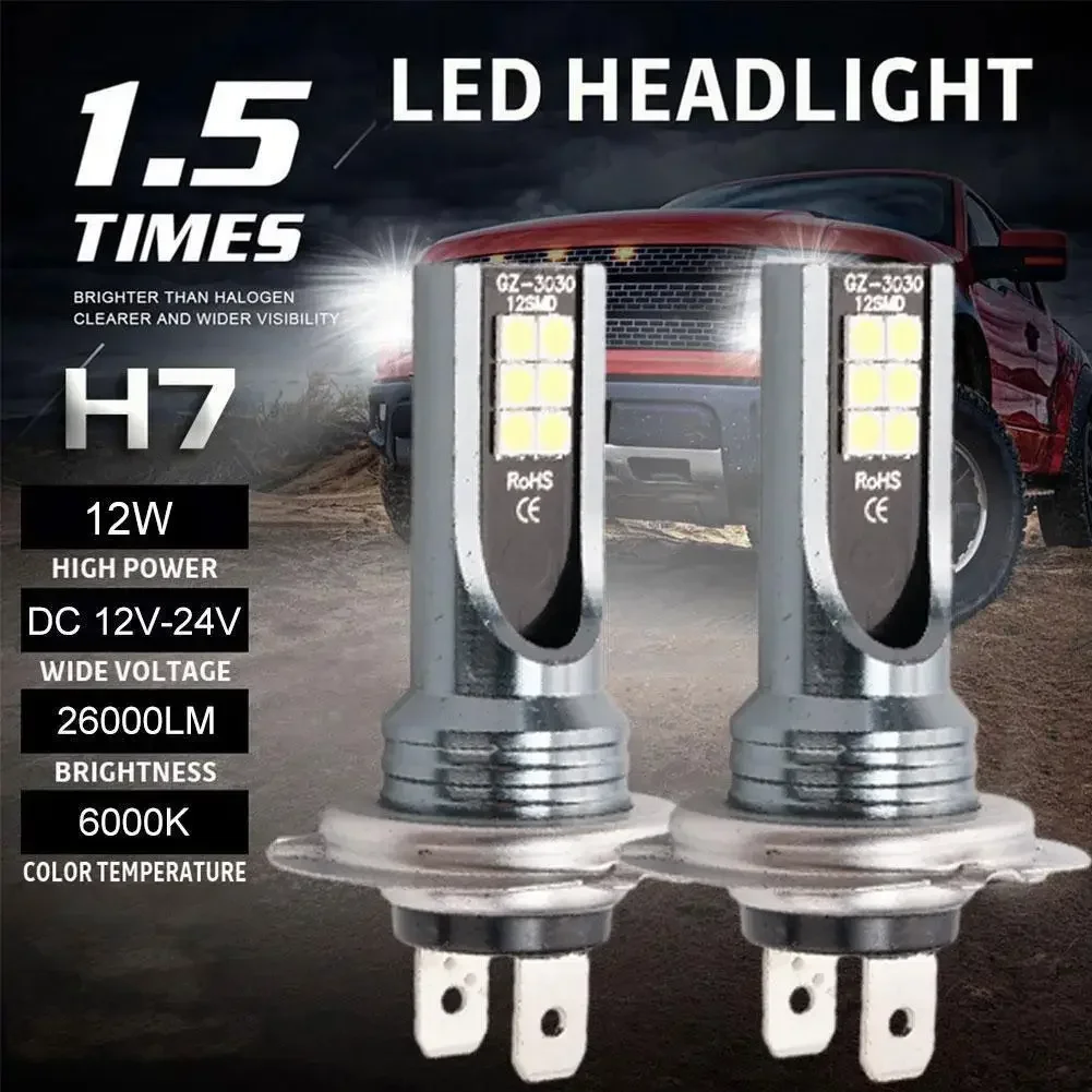 2PCS LED Lamps Headlight Bulb Beam Kit 120W High Power LED Car Light Headlamp 6000K Auto Headlight Bulbs Car Fog Light H7 H4 New