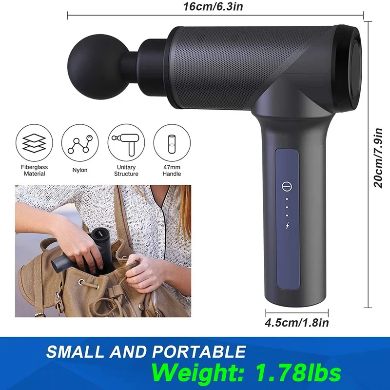 

Electric Massage Gun Vibrating Muscle Massager Muscle Pain Management Training Exercise Body Relaxation Shaping Relaxation