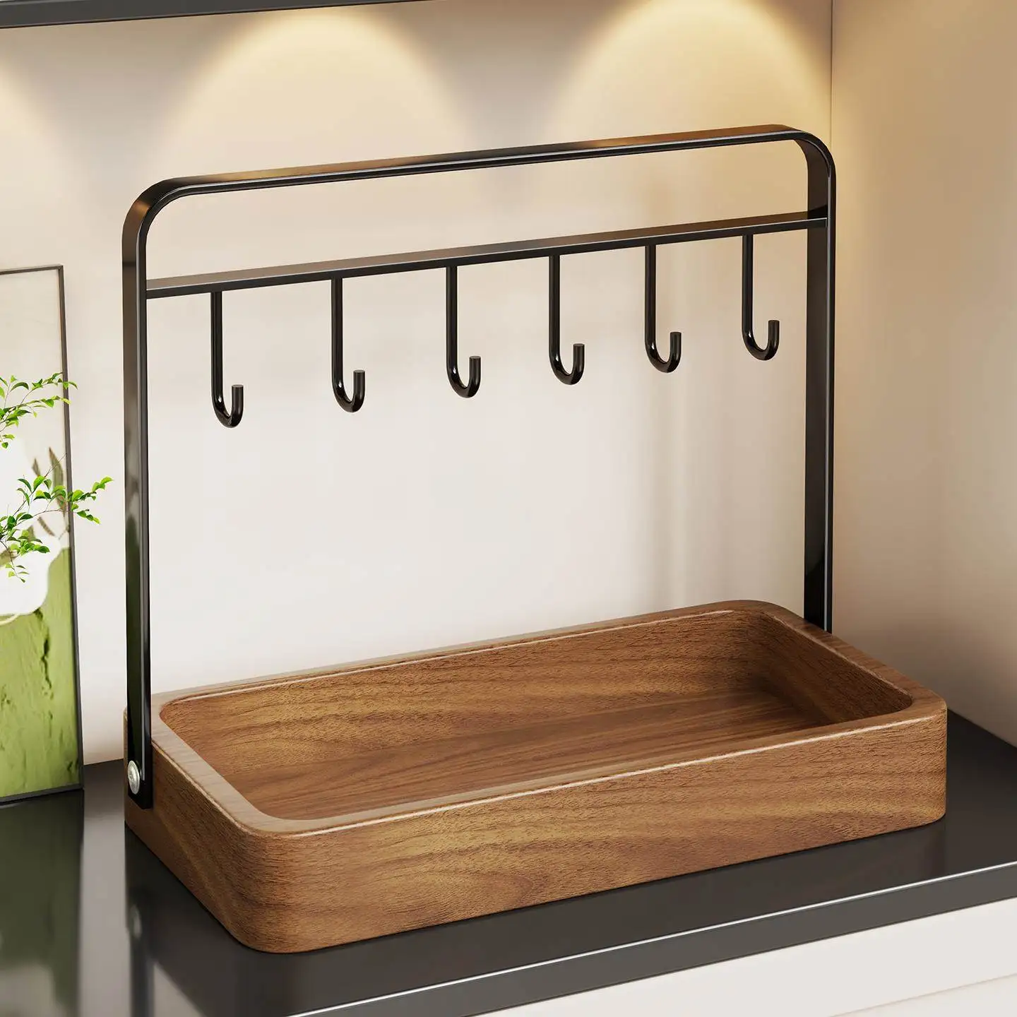 Real Wood Entrance lway Storage Ra Key Holder Doorway Organizer oe Cabinet Display elf l Entryway Arrangement Box