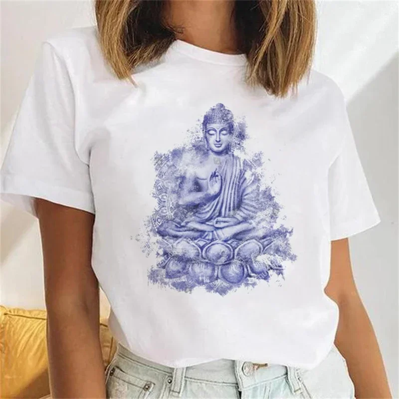 T-shirt manches courtes femme blanc, estival et estival, avec la main de Fatima Hamasa, Lucky Hamsa, Harajuku, Alchemy