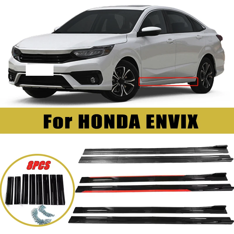 

Universal 2m/2.2m Car Side Skirt Extension SplitterBumper Racing Side Wing Bumper Lip Side Spoiler For HONDA ENVIX Accessories
