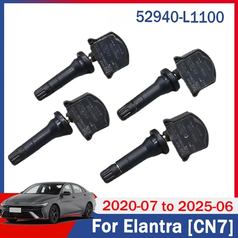 

Для Hyundai Elantra [CN7] 2020-2025 TPMS 52940-L1100 Датчик системы контроля давления в шинах 4 шт./лот 433 МГц 52940L1100