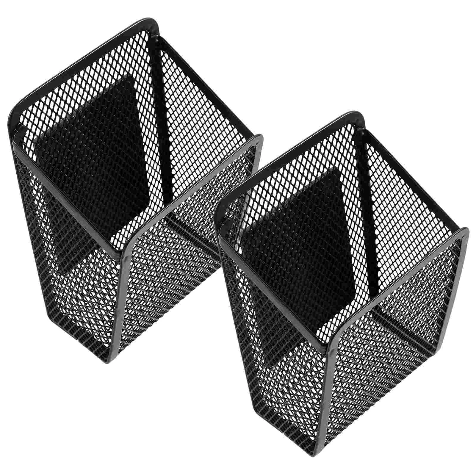 2 Pcs Storage Basket Whiteboards Pen Holders Office Supplies Magnetic Marker Locker