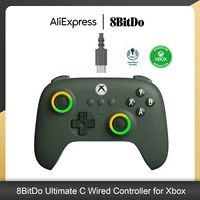 8bitdo-controlador de juego con cable Ultimate C para Xbox Series X/S, Xbox One, con efectos Hall, Joysticks para Windows 10/11