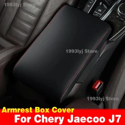 For Chery Jaecoo J7 Car Center Control Armrest Box Microfiber Leather Trim Cover Max Accessories