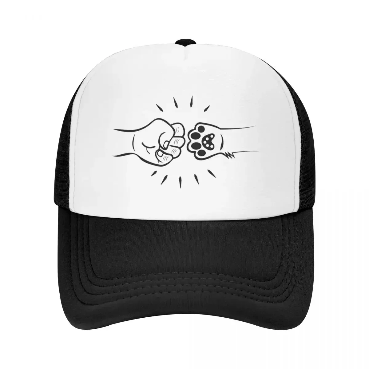 Dog Fist Bump Baseball Cap Luxury Hat Vintage Kids Hat Custom Cap Women's Golf Wear Men's