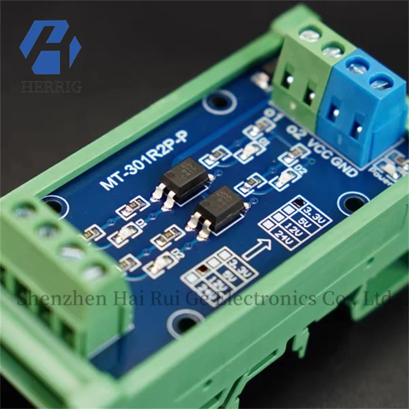 Módulo de conversão de nível de 2 canais com conversão isolada de 12V a 3,3V