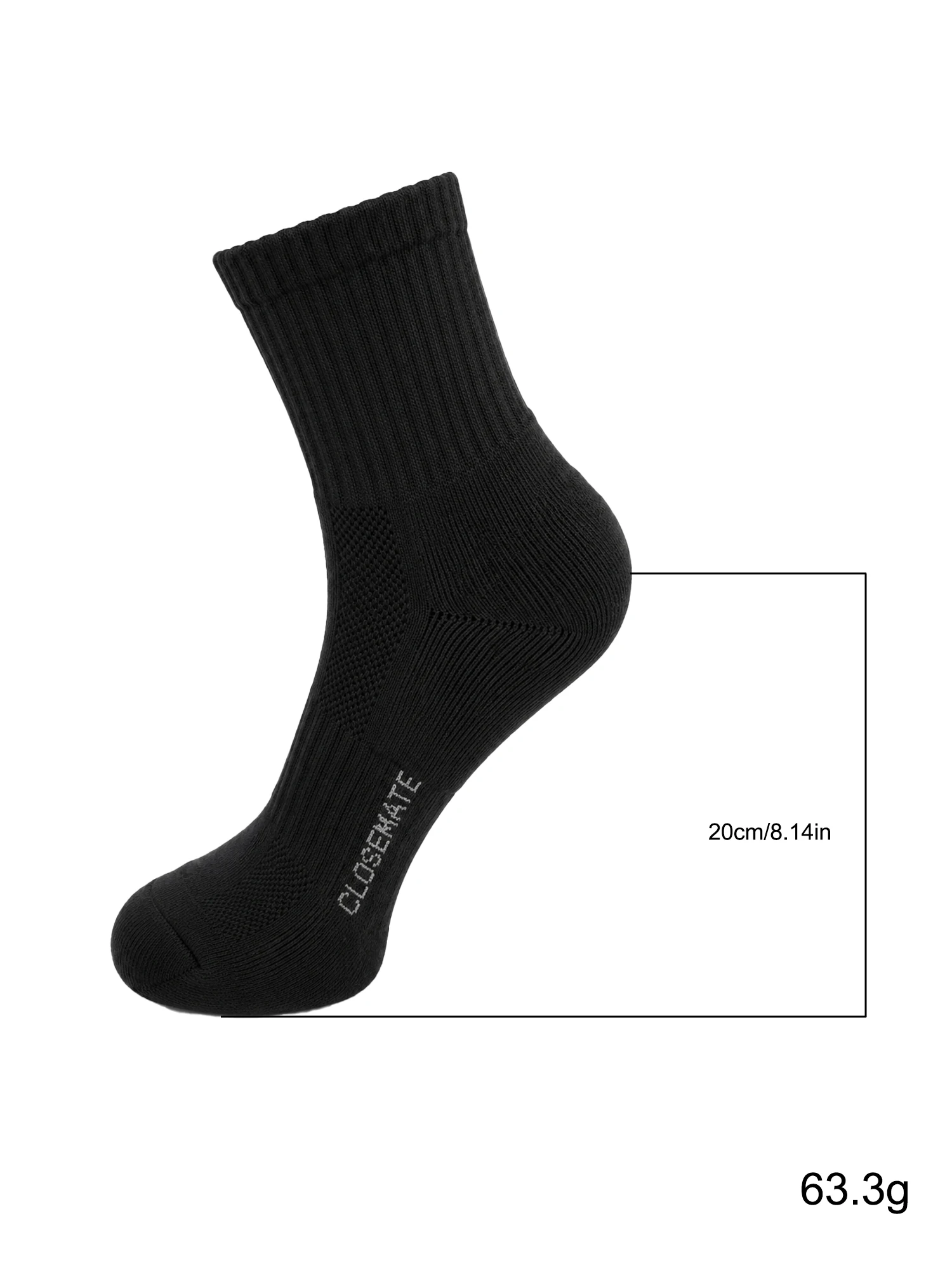 1/4/6 Pasang Kaos Kaki Katun Unisex Setengah Betis Hitam Putih Polos Bernapas Empuk Kasual Bisnis Kantor Harian Kotak Hadiah