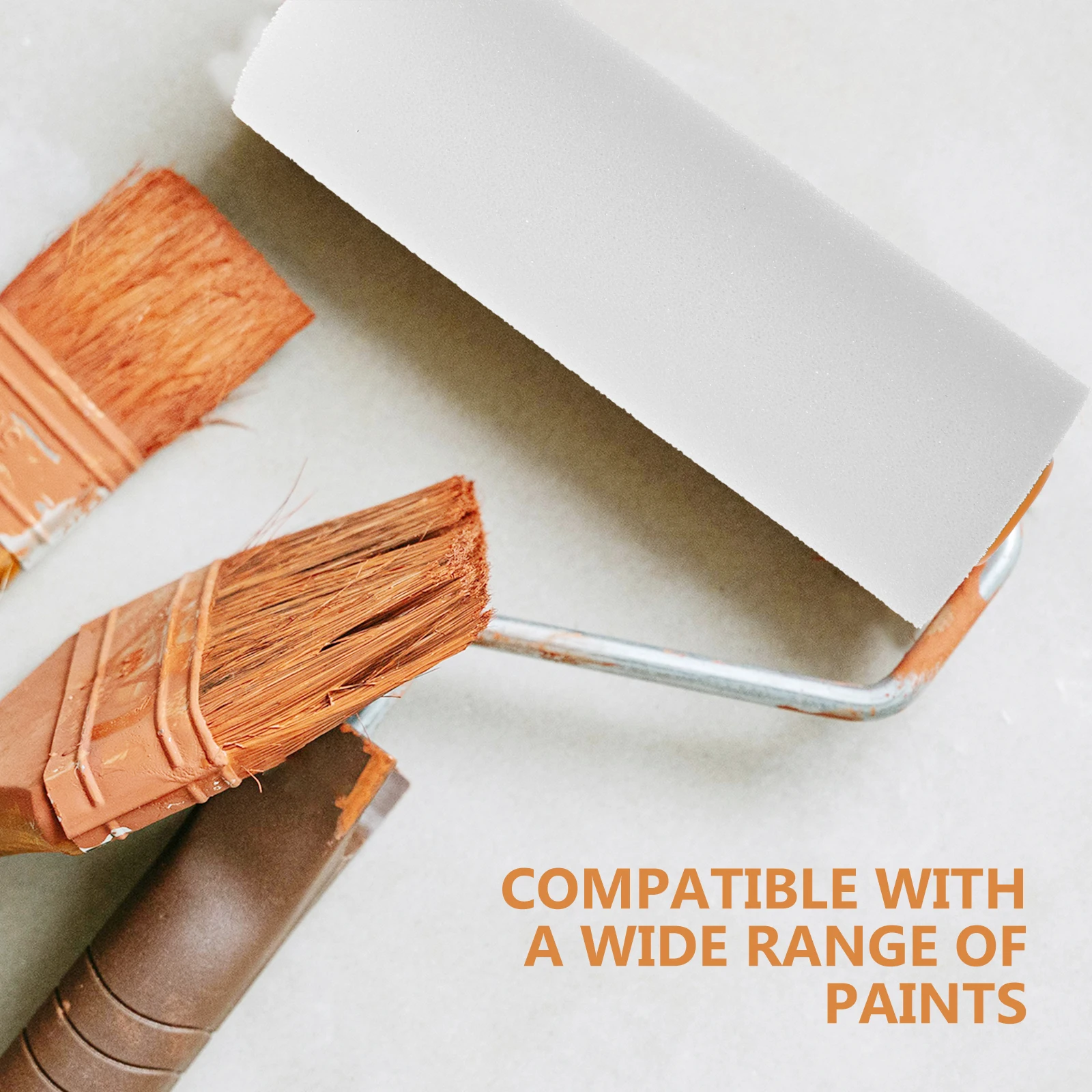 

12pcs Paint Set Sponge Plastic Handle Wall Painting Tool Large Small Painting Supplies For House Painters Rollers Home Supplies