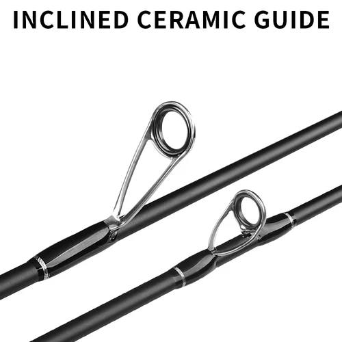 Imagen 2 del producto FISHINGFANS ORCA punta sólida 1-5g acción rápida ultraligera punta UL mango cónico fundición de carbono caña de pescar giratoria