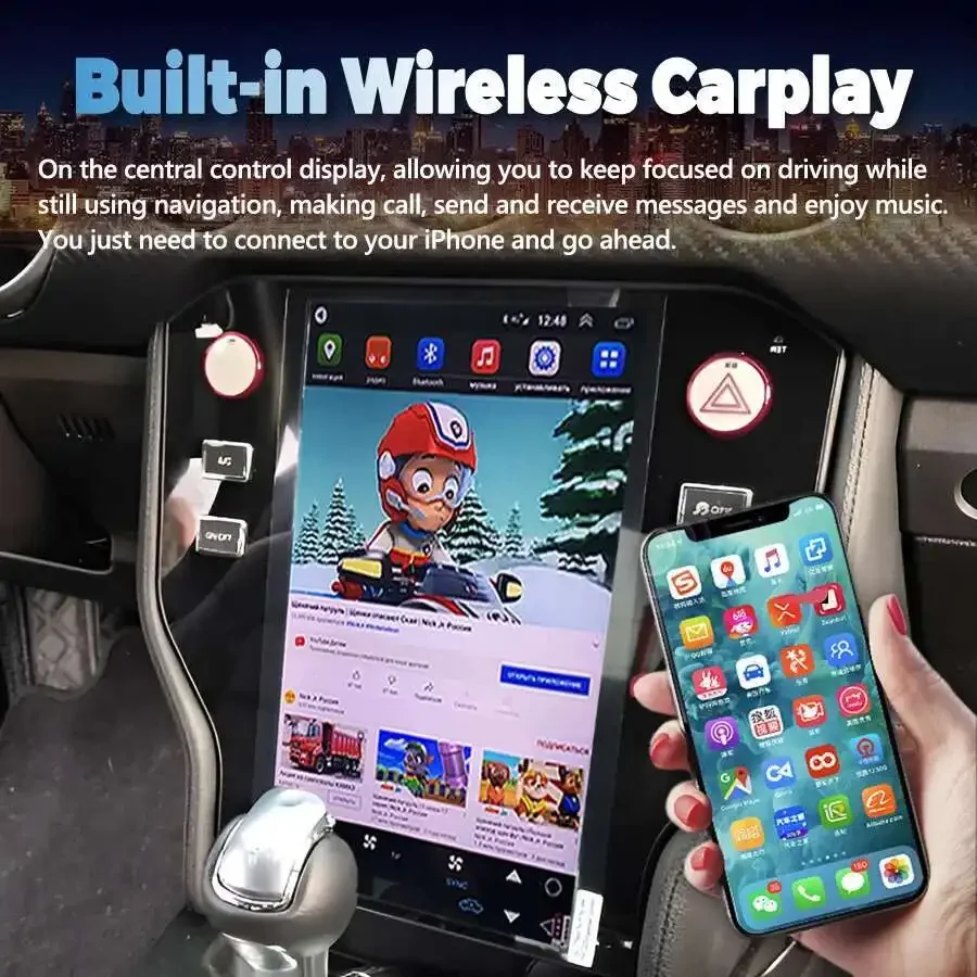 11.8 "لسيارة فورد موستانج 2015 2016 2017 2018 2019 2020 1 Din شاشة بلوتوث راديو السيارة أندرويد مشغل وسائط متعددة وحدة رأس ستيريو