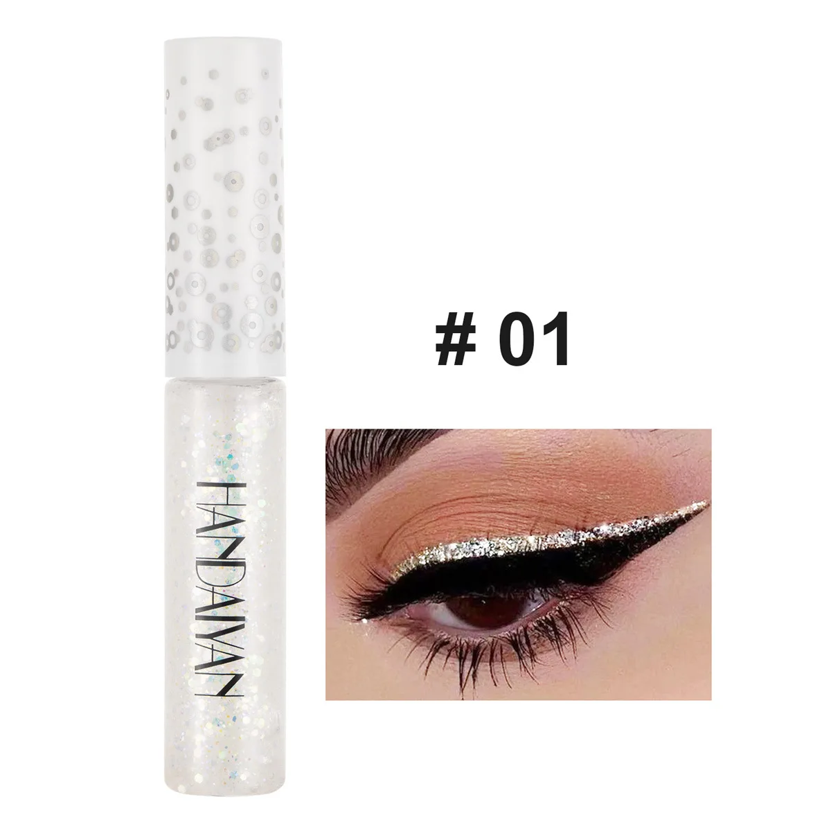 

Diamond Shiny Eye Liners Eyeshadow Waterproof Silver Rose Gold Color Glitter Sequins Eyeliner Eye Shadow Makeup Beauty Cosmetics