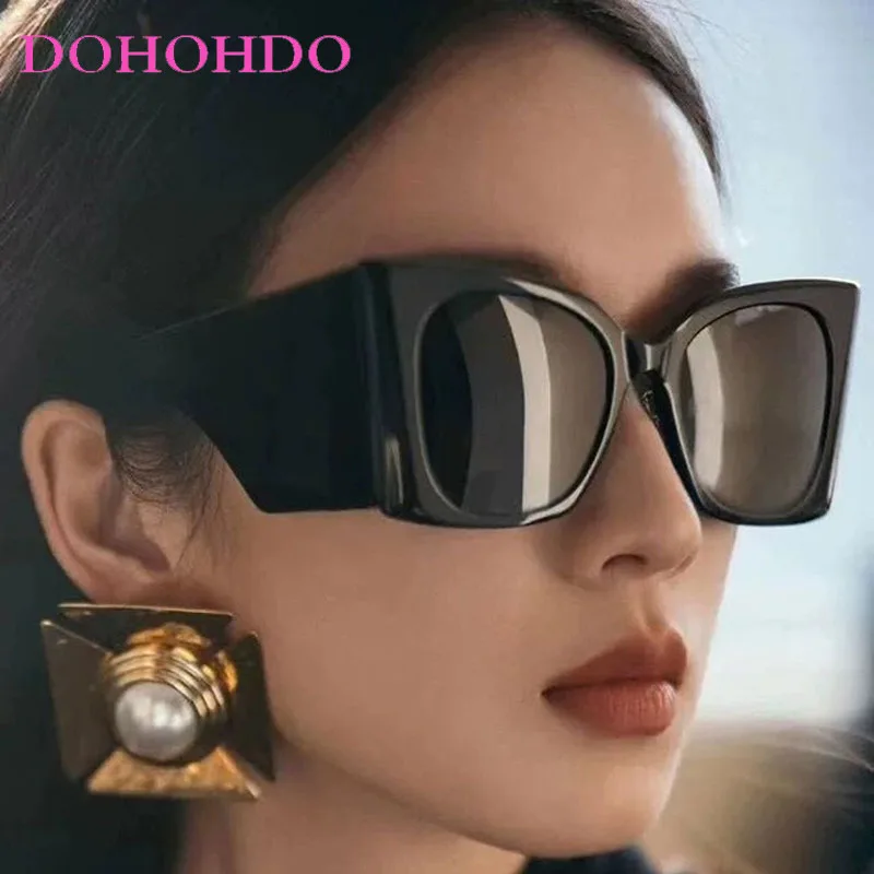 

New Trend Large Frame Cat Eye Sunglasses Men Women Brand Designer Personality Outdoors Driving Sun Glasses UV400 Oculos De Sol