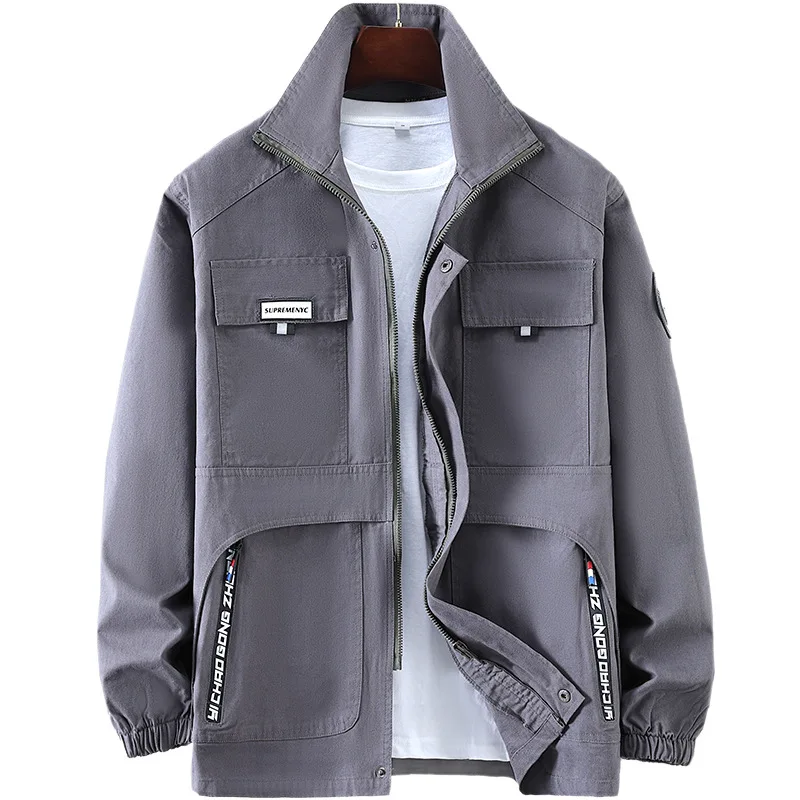 Set of Work Uniforms for Men, Durable, Stain-resistant, Comfortable, Breathable, and Casual, Suitable for Construction Sites.